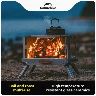 Naturehike Glass Fire Stove - Stainless Steel (47&times;45&times;32)